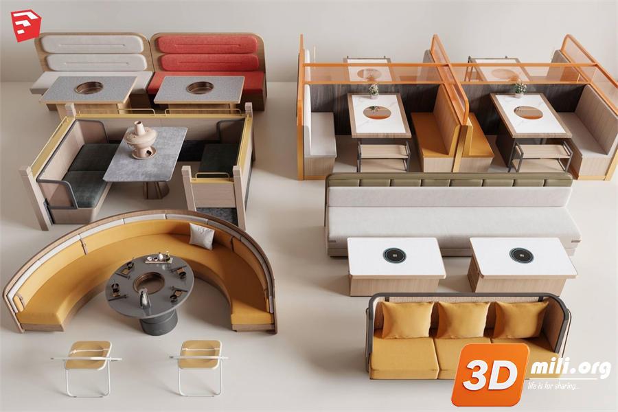 Cafe Furniture Skp Files 